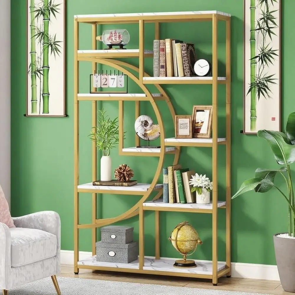 

5-Tier Adjustable Tall Bookshelf with Anti-Tip Kit for Home and Office Storage