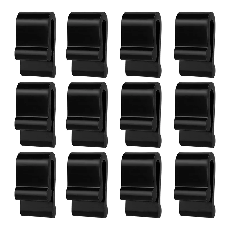 

A27F-Silicone Dutch Oven Lid Protector Clips(12Pcs), Flexible Pot Lid Bumper Lifters Cookware Protection Accessories Black