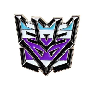 Movie Transformers Enamel Pins for Men, Collar Badge, Vroom Badge Medal, Copper Ink Broch, Jewelry Gift for Children, Friends, 2 Pieces by Set 8 Main Sales Medal - №4