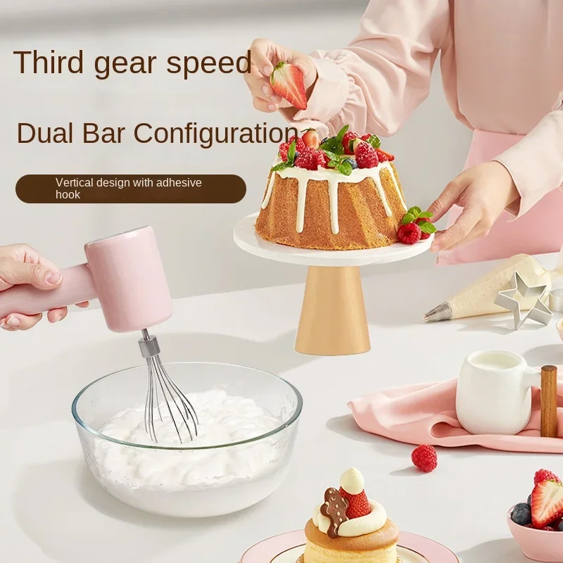 Portable Electric Food Mixer Hand Blender Automatic Egg Beater Cream Milk Foamer Coffee Maker Foam Blender Cake Baking 3 Gear