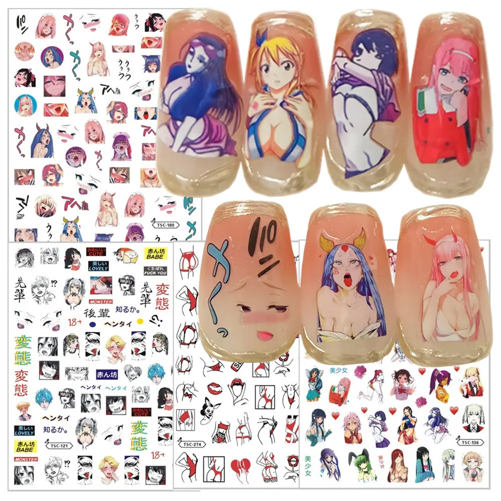 

TSC-180 Sexy bunny gir, adult anime, nightclub style 3D Nail Art Sticker Stamp Decal for DIY Nail Fashion
