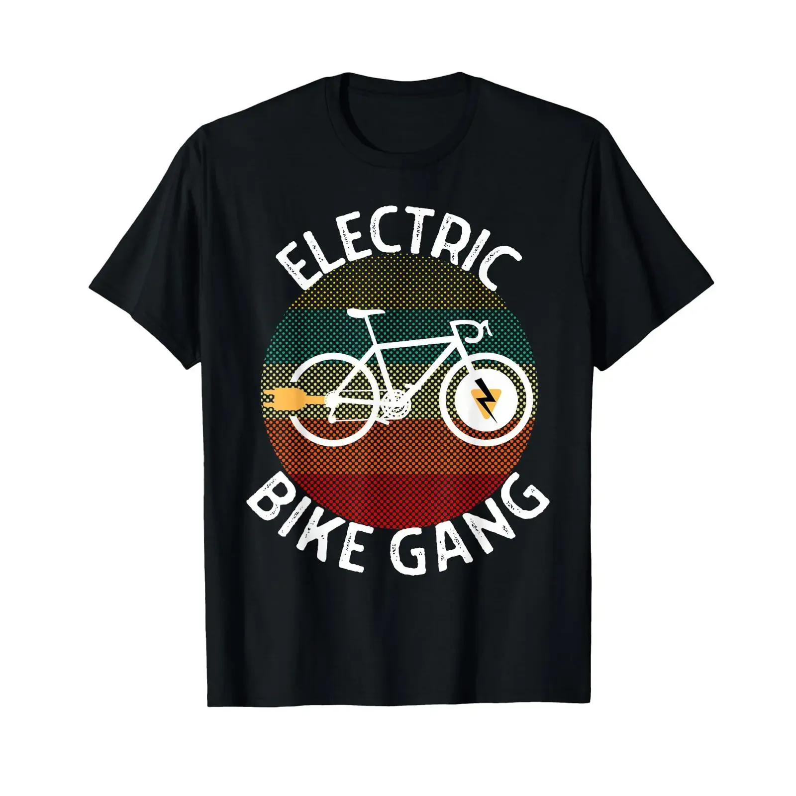 Camiseta vintage de la marca Electric Bike Gang, la mejor camiseta de motociclista del mundo, ropa de diseñador con efecto lavado, top para hombre para uso diario, moda suave