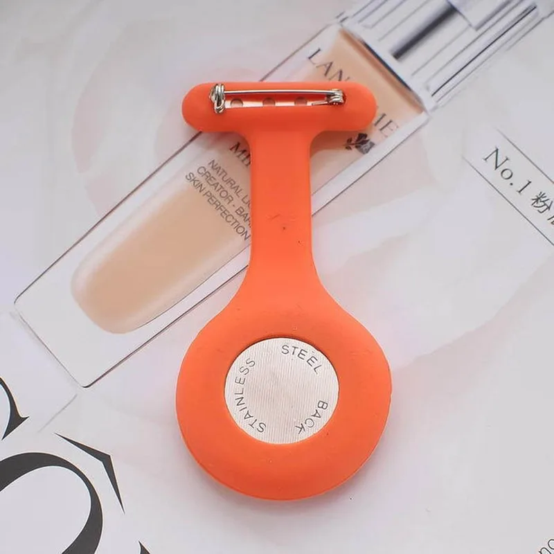 Moda relógios de bolso silicone enfermeira relógio broche túnica fob relógio com bateria livre médico unisex relógios relógio