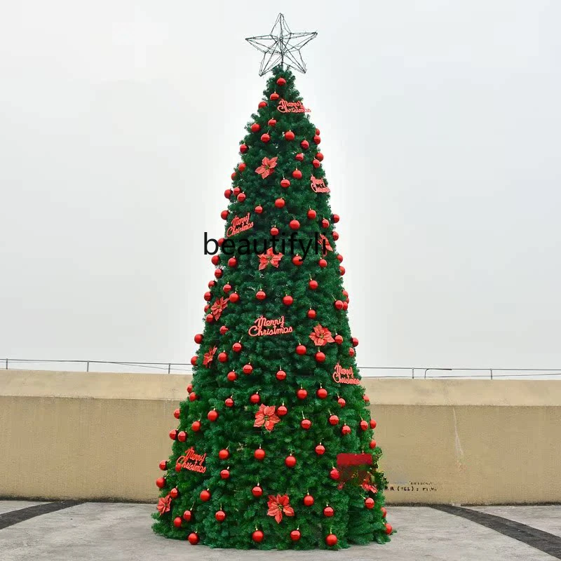 Large Christmas tree 4 meters 5 meters 6 meters 7 meters, outdoor large frame Christmas tree