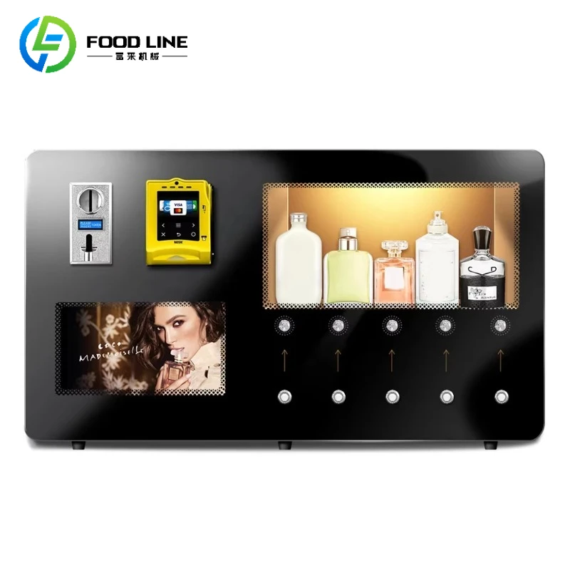 

Customize Small Self-Service Wall-Mounted Perfume Vending Machine Unmanned Steel Perfume Spray Dispenser with SDK Function