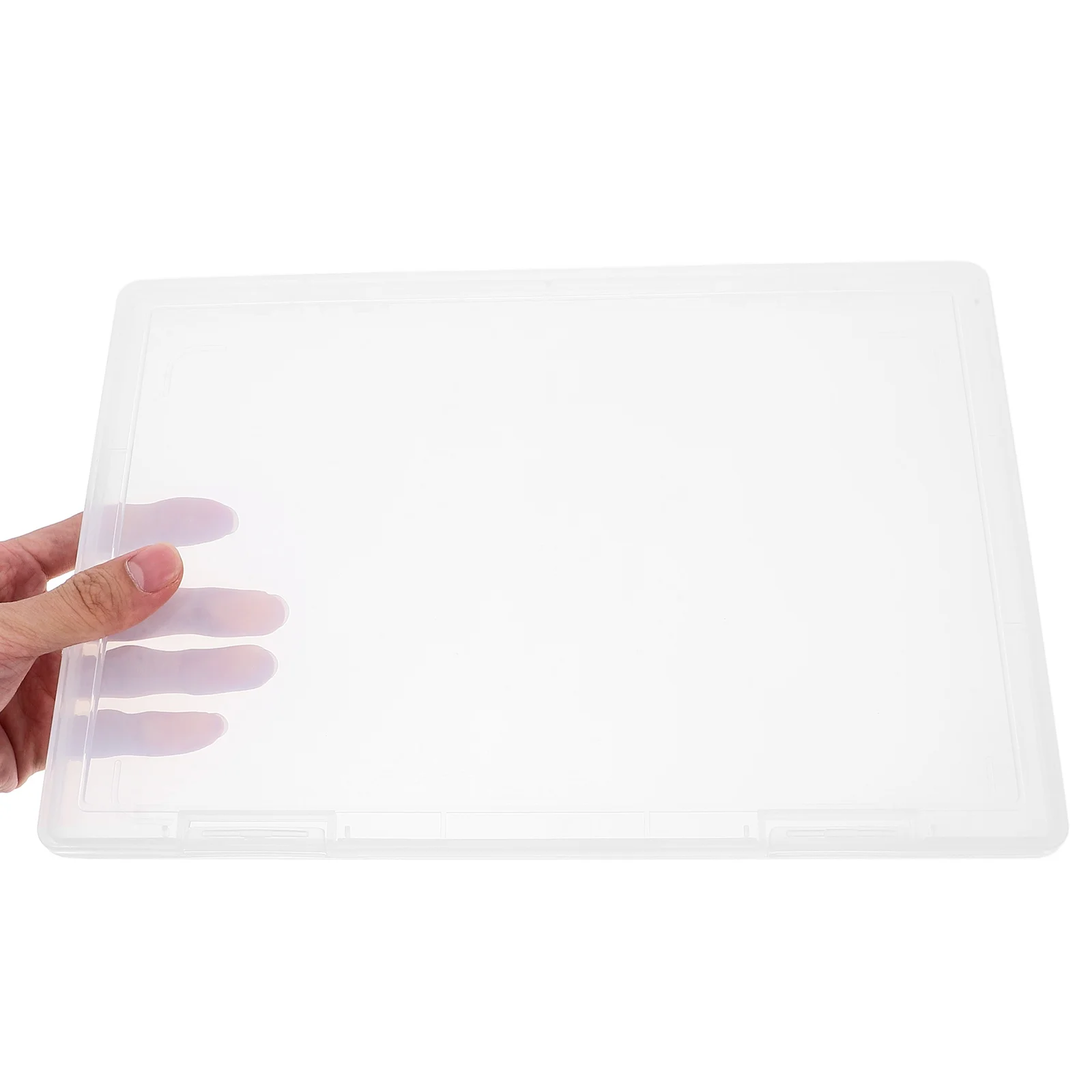 Clear File Box Plastic PP Paper Organizer Portable Document Storage Case for Office Home Use Document Holder