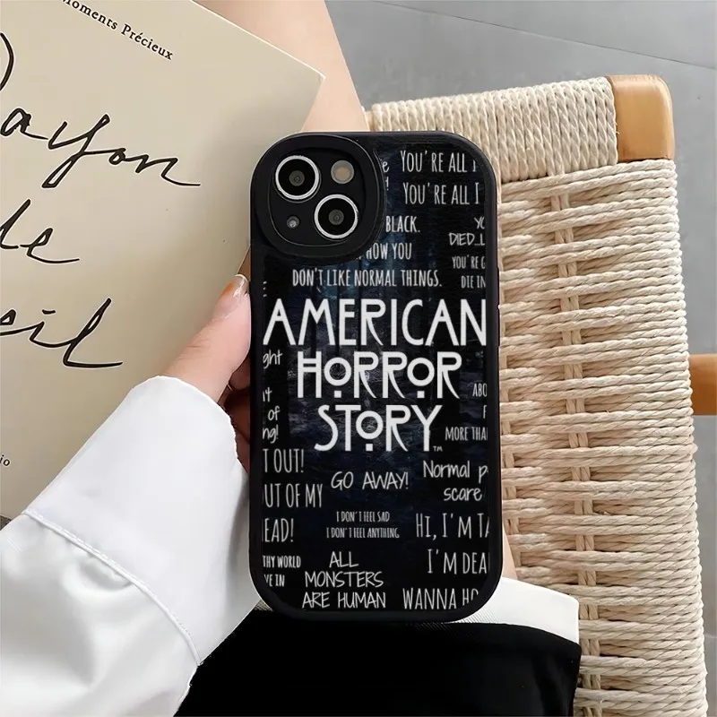 American Horror Story AHS Phone Case For IPhone 14 11 13 12 Pro Max Mini Xs X Xr 7 8 Plus SE2020 Silicone Leather Texture Cover