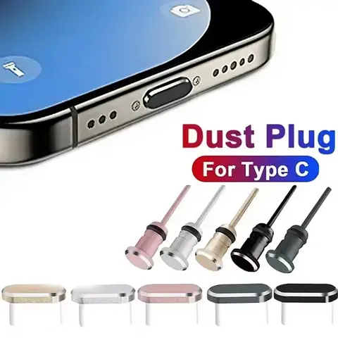 USB C Plug Dust Plug 3.5mm Earphones Jack SIM Card Pin USB Type-C Anti Dust Plug Accessories For iPhone 17 16 Huawei Xiaomi OPPO
