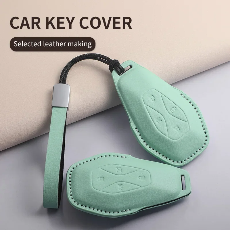 

Car Key Case Cover For ARCFOX Alpha S Alpha T αS αT GT ECF ARCFOX-7 PU Leather Car Keychain