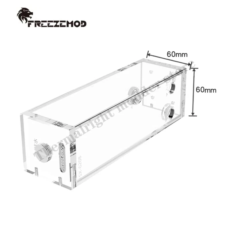 FREEZEMOD Water Tank Acrylic Square Reservoir Length 80-360mm Transparent  Main Body One-time Molding Built-in Filter FXSX-F620