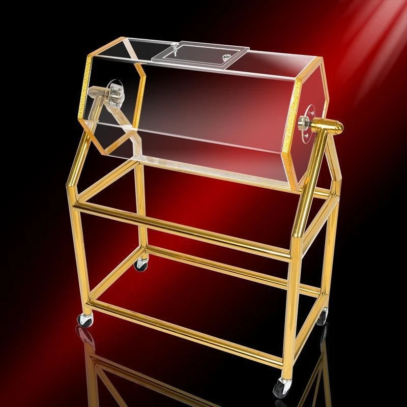 Rollentyp aus Acryl, große Plexiglasbox, Handkurbelbox.