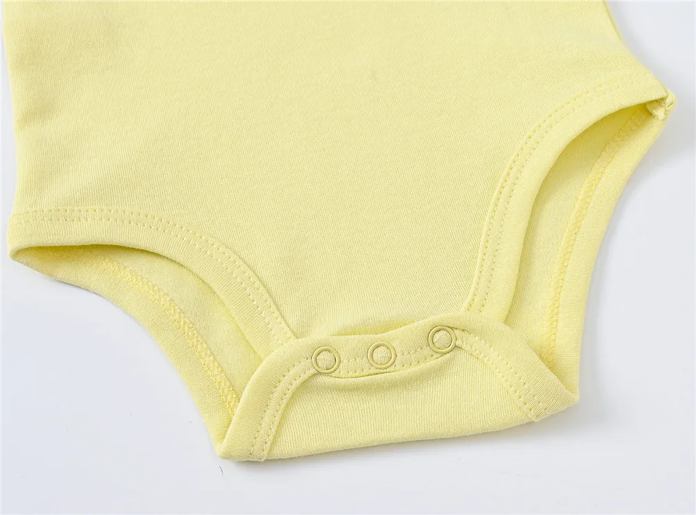 Kavkas Autumn Unisex Baby Clothes 0-12 Months 100% Cotton Yellow Duck Design Newborn Bodysuit Overalls