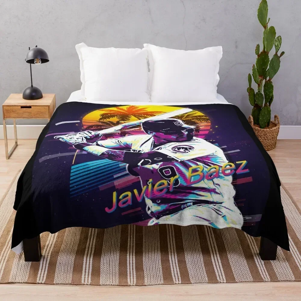 

Javier Baez Throw Blanket Soft Sherpa Fleece Warm Blanket for Winter