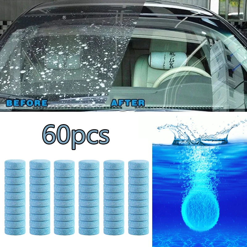 Solid Cleaner Car Windscreen Wiper Tablets Glass Toilet Cleaning Effervescent Tablets Car Windshield Cleaner Car Accessories