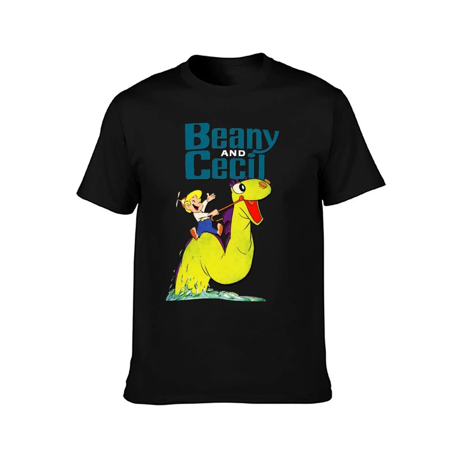 Vintage Retro Beany and Cecil Childhood Tribute T-Shirt Large Size Casual Tee Shirt T-Shirt