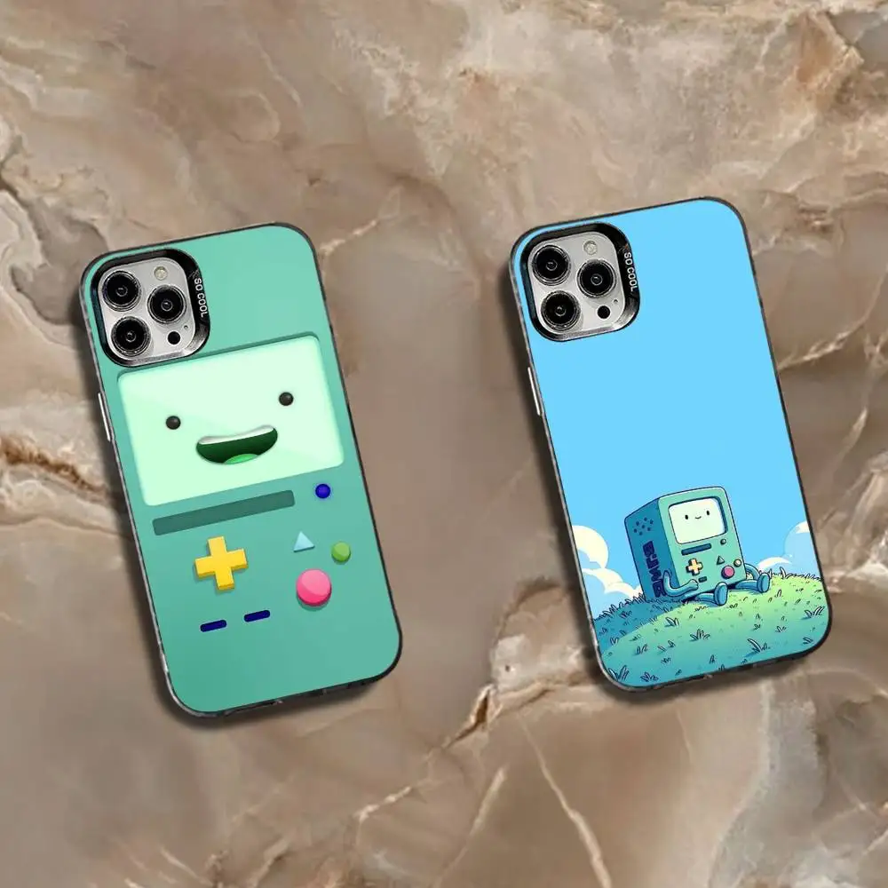 

A-Adventurer-time BMO R-Robot Phone Case For iPhone 16,15,14,13,12,11,Mini,Pro,SE,MAX White Matte Shockproof Cover