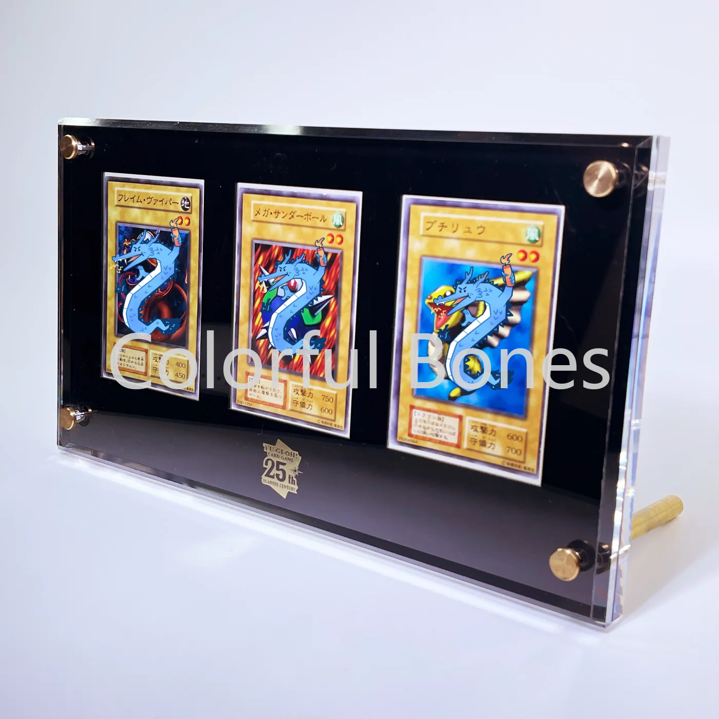 

25th Anniversary Yu Gi Oh Blue-Eyes Белый Дракон Темный Волшебник Карты Кирпич Коллекция Памятная Подставка для карточек Без карты