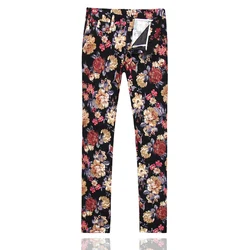 2024 New Fashion Men Floral Print Pants, Joggers Male Casual Summer Pant, Sweatpants stretch Men Trouser