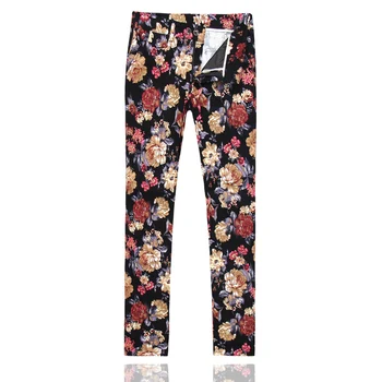2025, nieuwe mode heren bloemenprint broek, joggers mannelijke casual zomerbroek, joggingbroek stretch herenbroek