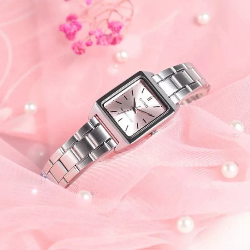 Reloj de Mujer CASIO LTP-V007D con Esfera Rosa, Estilo Retro, Resistente al Agua 30M, Regalo Perfecto para San Valentín