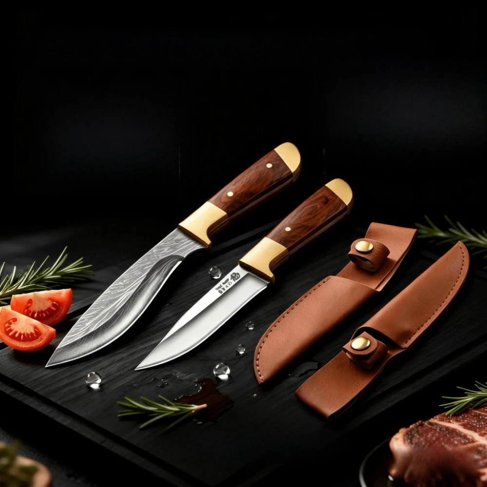 1,2pcs Sharp Fruit Knife Outdoor Boning Knife Lamb Chop-Knife Ultra Sharp Stainless Steel Multifunction BBQ Knife Cutting-Knife view 3