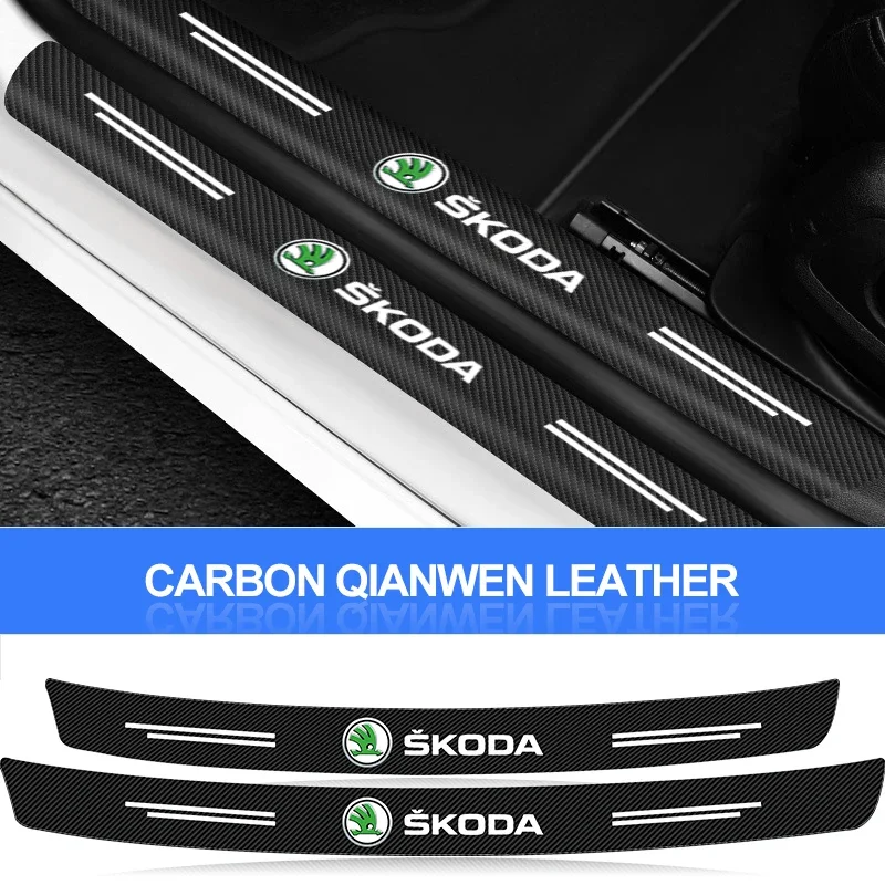 

Car Sticker Car bon Fiber Car Rear Bumper Trunk Guard Protected For Skoda Octavia MK2 MK3 2 A7 Fabia Karoq Kodiaq Superb Rapid