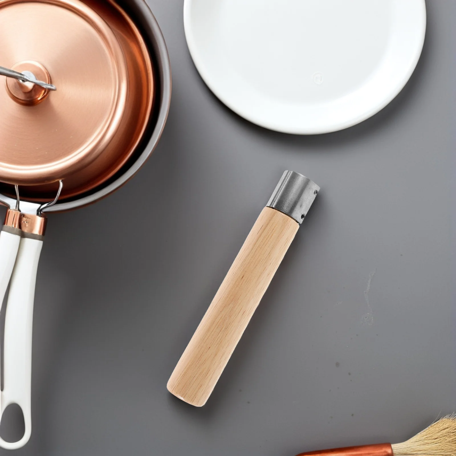 

Universal Detachable Wooden Pot Handle Replacement Easy Install Pot Handle Replacement for Frying Pans Woks Kitchen Use