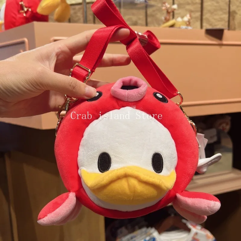 

Original Disney Chip Dale Mickey Donald Duck Octopus Head Cartoon Cute Plush Crossbody Bag Fans Collection Kids Christmas Gift