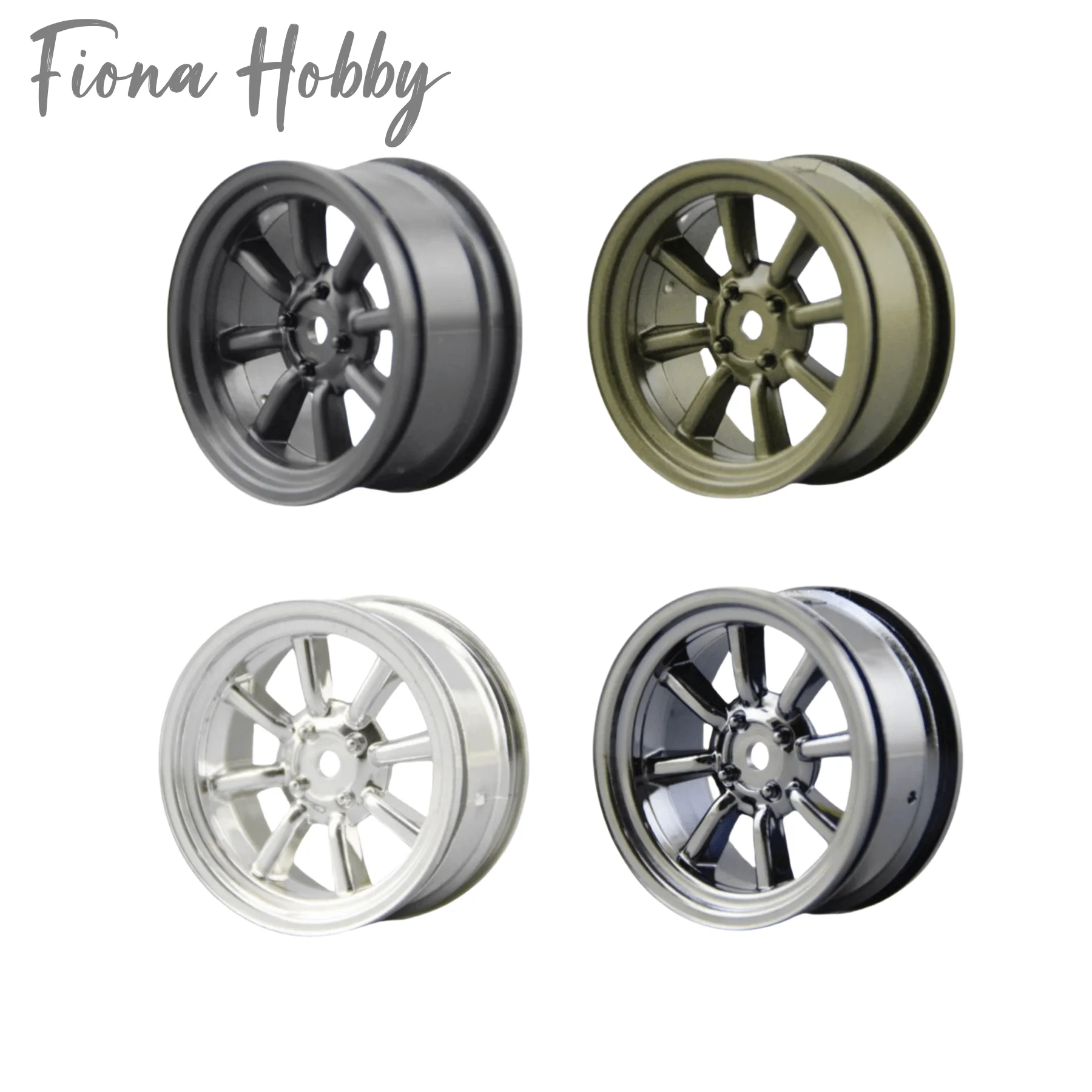 4pcs 1/10 Touring&Drift Wheel Rim KF-W8S3 Style For HSP HPI Kyosho Sakura Tamiya Yokomo MST