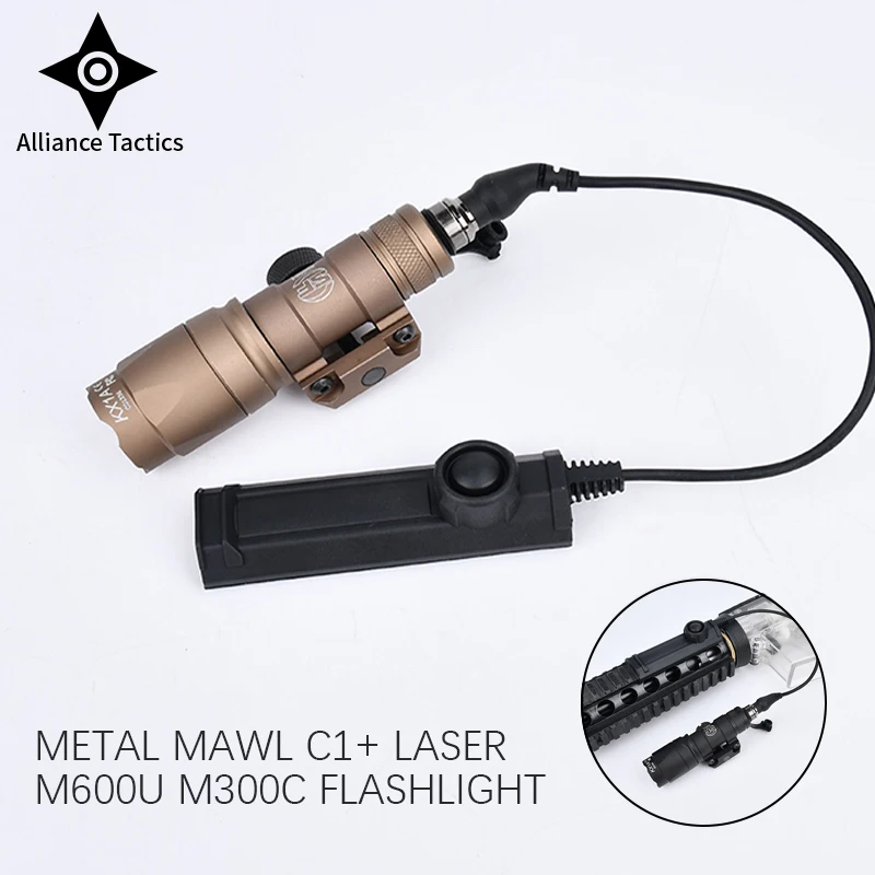 

Tactical SureFire M300 M600U M300C Airsoft Weapon Flashlight Hunting Scout Torch Rifle AR15 Gun LED Light Button Remote Switch