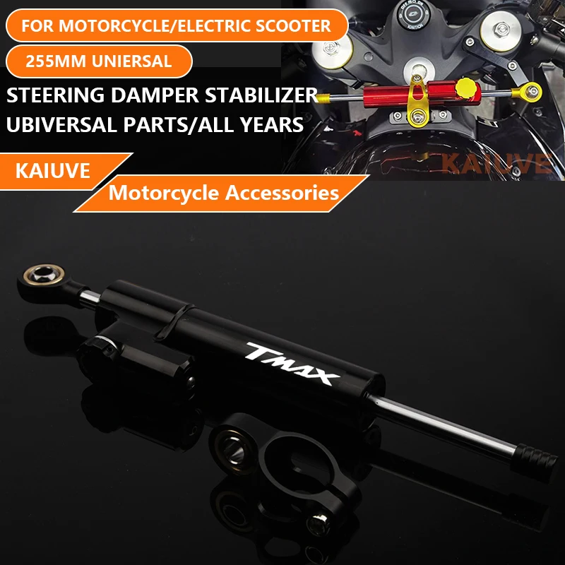 

Customized logo Motorcycle modification accessories universal short type 255mm steering stabilizer For Honda Kawasaki Yamaha
