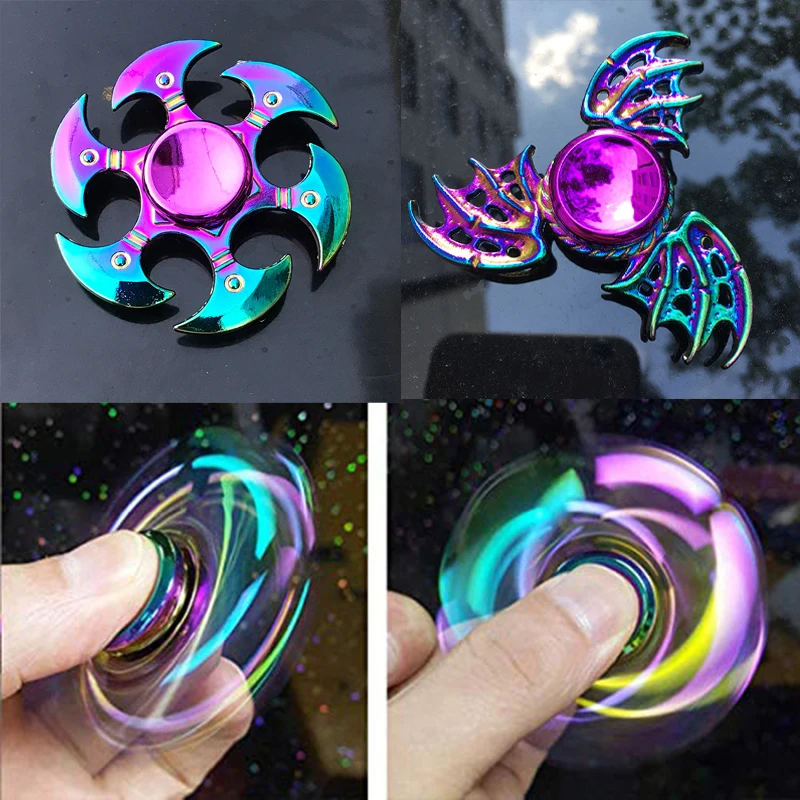 Farbe Fingertip Gyroskop Fidget Spinner Stressabbauende Hand Spinner Metall EDC Spinner Desktop Gyroskop Spielzeug Erwachsene Geschenk Spielzeug