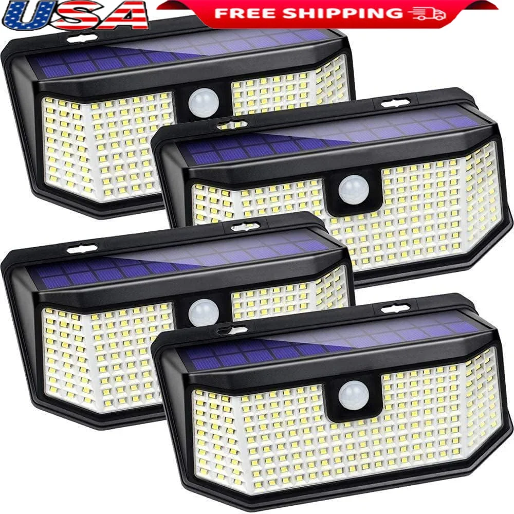 

Solar Motion Sensor Lights 2500Lm Waterproof Outdoor Security Light with 3 Modes Bright LED Lights Garden Pathway Porch Yard