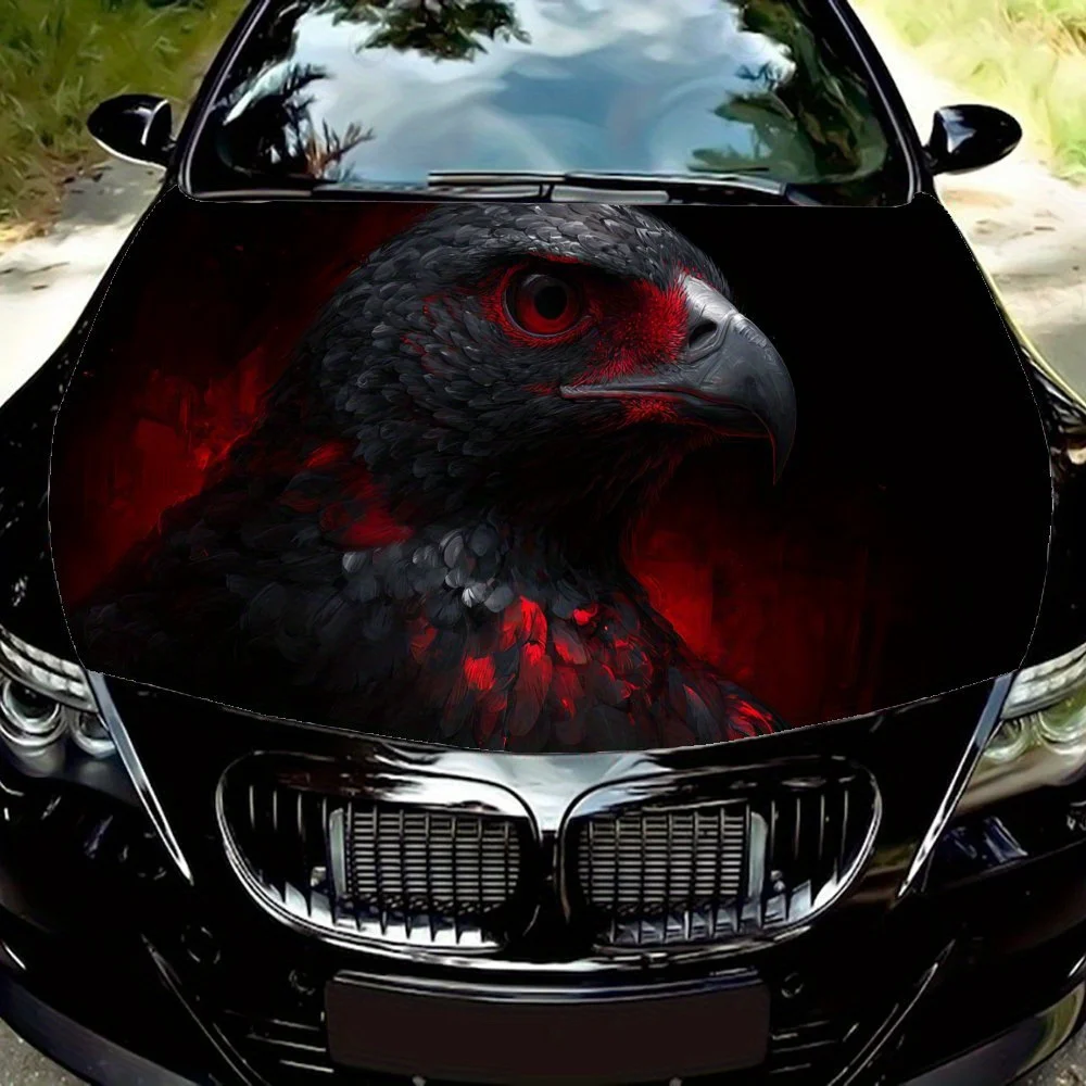 

Mysterious Blood - Eyed Eagle car hood stickers, waterproof self-adhesive, scratch resistant, easy to stick, durable car PVC sti