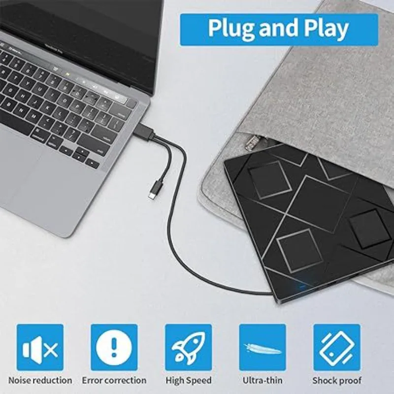 Mobile card CD burner Computer notebook Universal external burner 5-in-1 multi-function