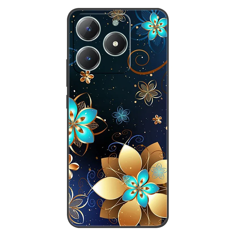 For Realme C63 4G Case RMX3939 Silicone Luxury Space Soft Bumper for Realme C63 Phone Cover TPU Funda RealmeC63 Fashion Bag