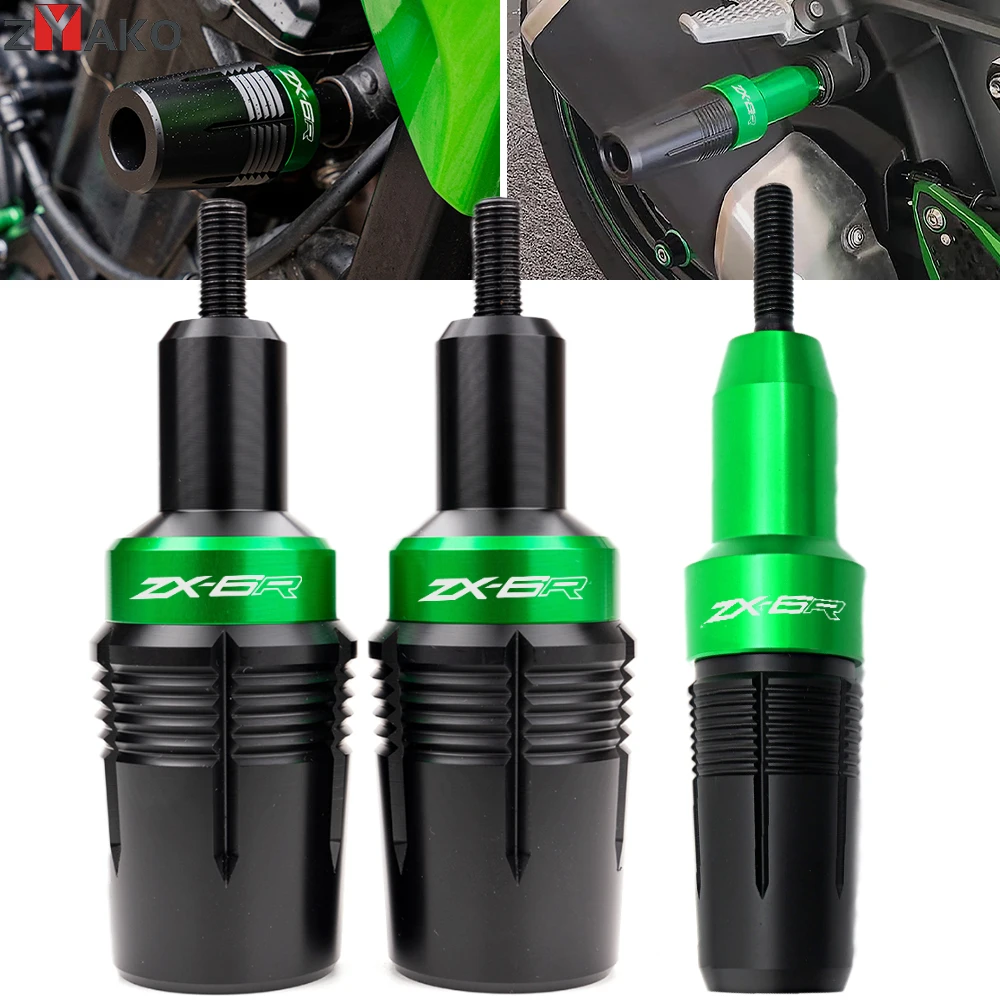 

Для Kawasaki Ninja ZX-6R ZX6R ZX 6R ZX 636 2013-2023 2019, ползунки рамы мотоцикла, аварийная накладка, защита от падения, слайдер выхлопной системы