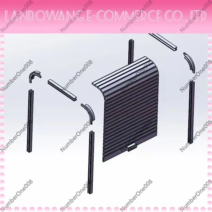 Manual Roll Up Door for Cabinet, PVC Roller Shutter for Cupboard Wardrobe, Small Kitchen Cabinet Rolling Door Furniture Parts view 2