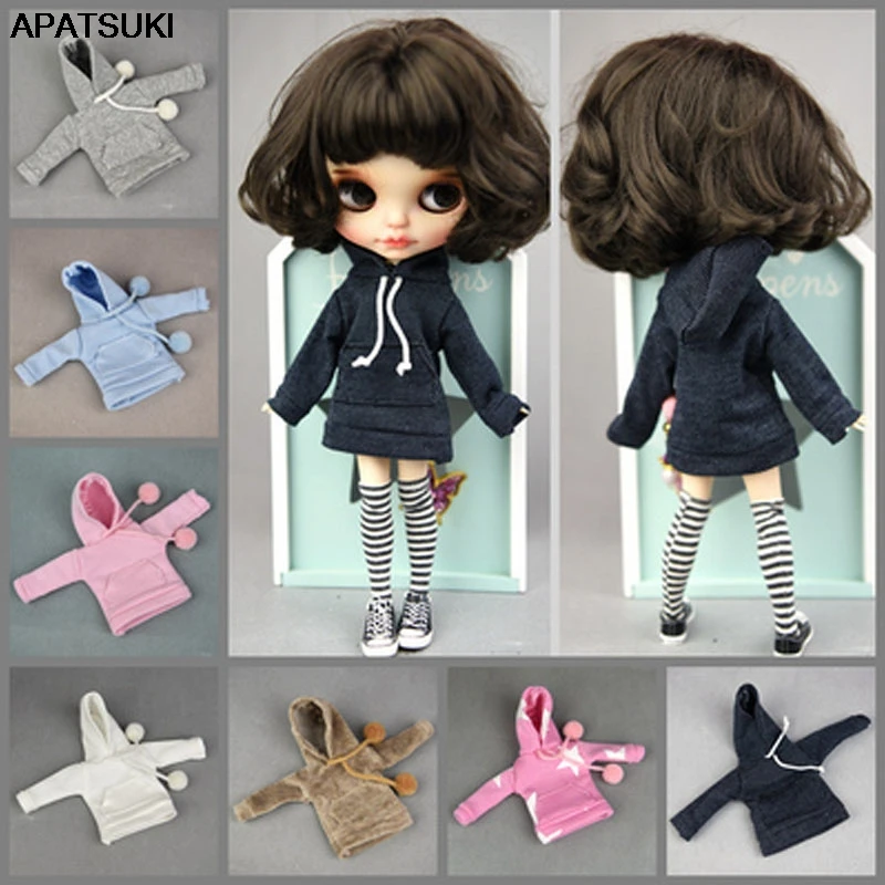 

Fashion Handmade Hoodie For Blythe Doll Sweatshirt Outfits Fashion Doll Clothes For Blyth Doll Top Kids Toy 1/6 Doll Accessories
