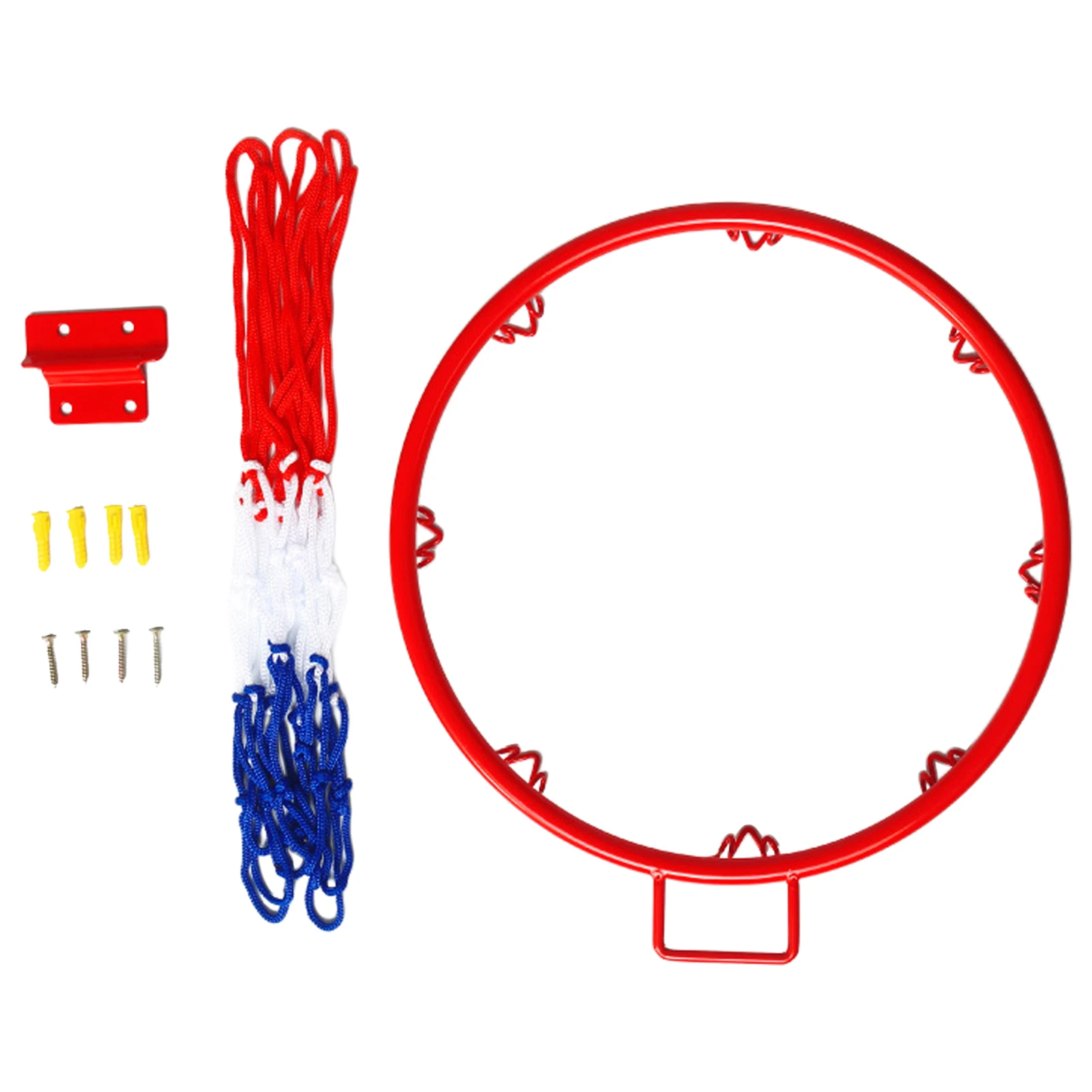 Metal Basketball Rim for Kindergarten Kids 32cm Steel Hoop Weatherproof Sport Ring for Primary School Outdoor Training