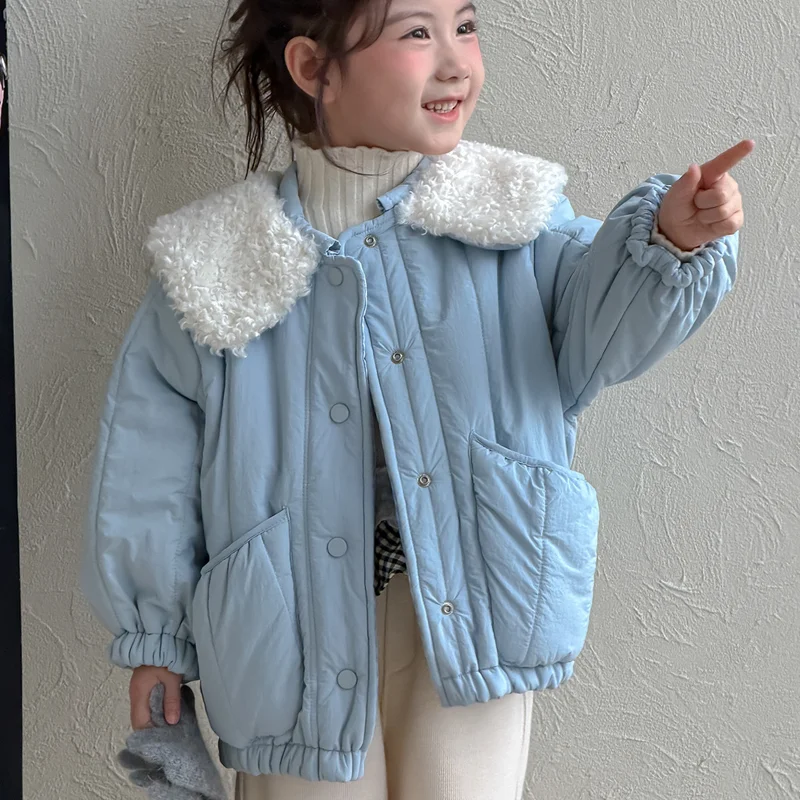 

Hot Girl Thicken Coat Autumn Winter Cotton-Padded Jacket Tops Child Student Keep Warm Kawaii Fashion New Style Casual Clothing