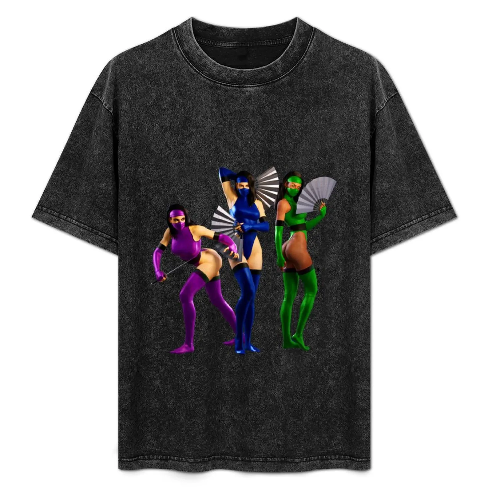 

Kitana Mileena Jade MK 2 Girls T-Shirt All Match Basic Short Sleeve Top