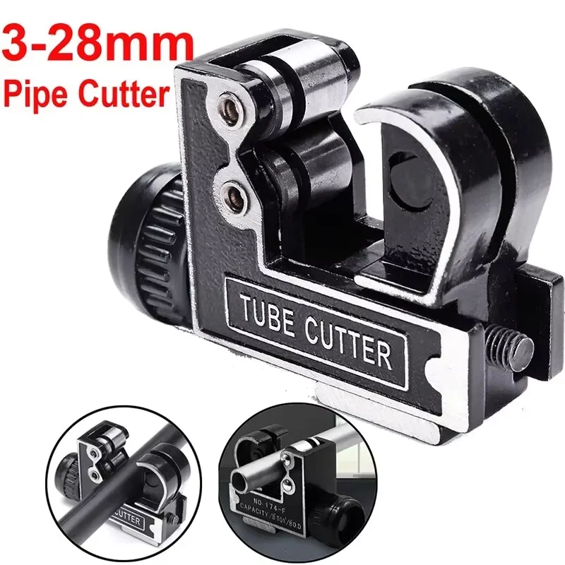 

MINIATURE MANUAL COPPER TUBE CUTTER HEISE 3-28MM 1/8" to 1-1/8" Steel and Aluminum C Cutting Tool Mini Metal Small Cutter Access