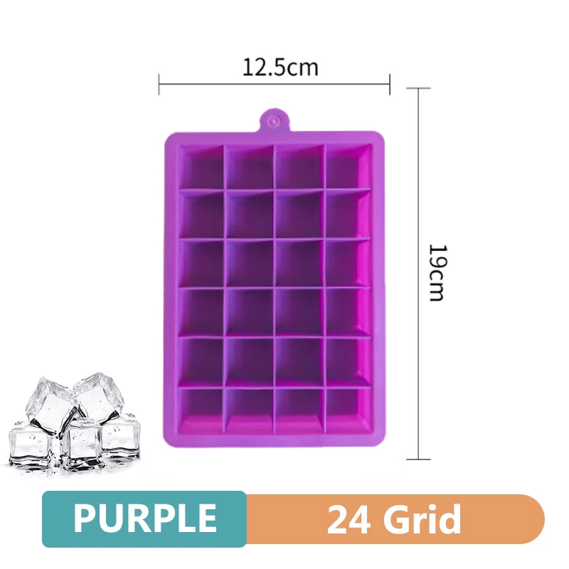 4/6/8/15 Grid Big Ice Tray Mold Giant Jumbo Large Food Grade Silicone Ice Cube Square Tray Mold DIY Ice Maker Ice Cube Tray image 3