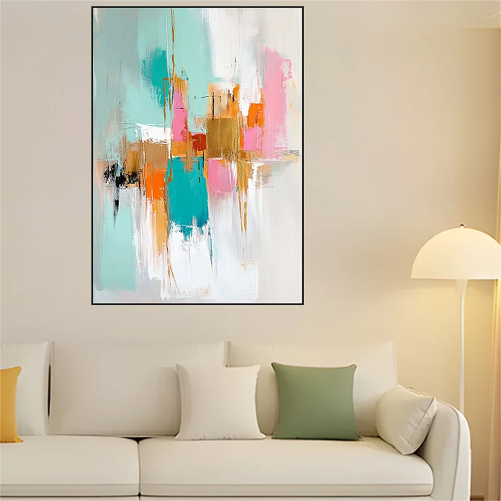 

100% Hand-Painted Abstract Oil Painting Large Size Canvas Poster Made Simple Wall Art Pictures For Living Room Gift Home Decor