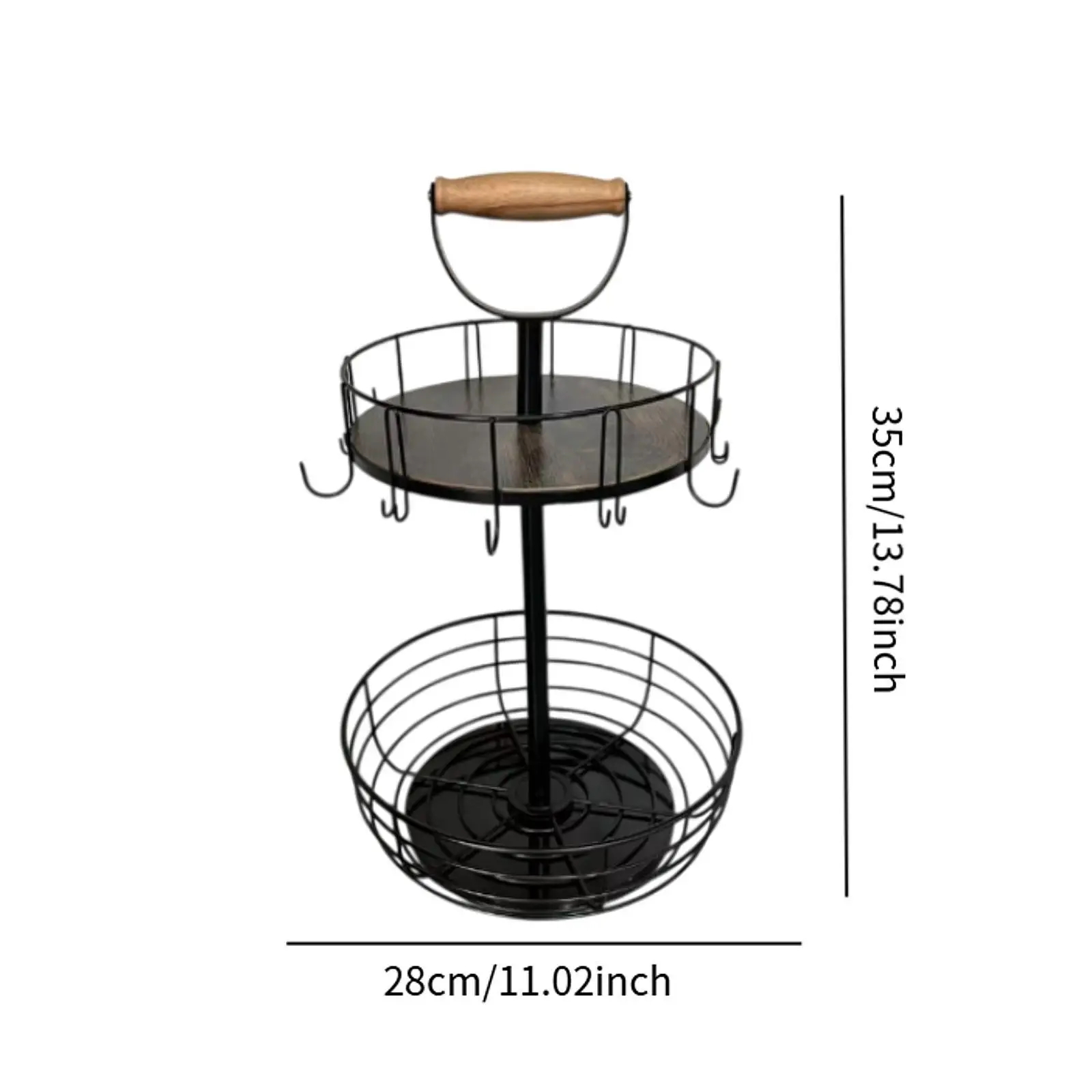 Porte-tasse Double couche, décoration de maison rotative pour bureau, hôtel