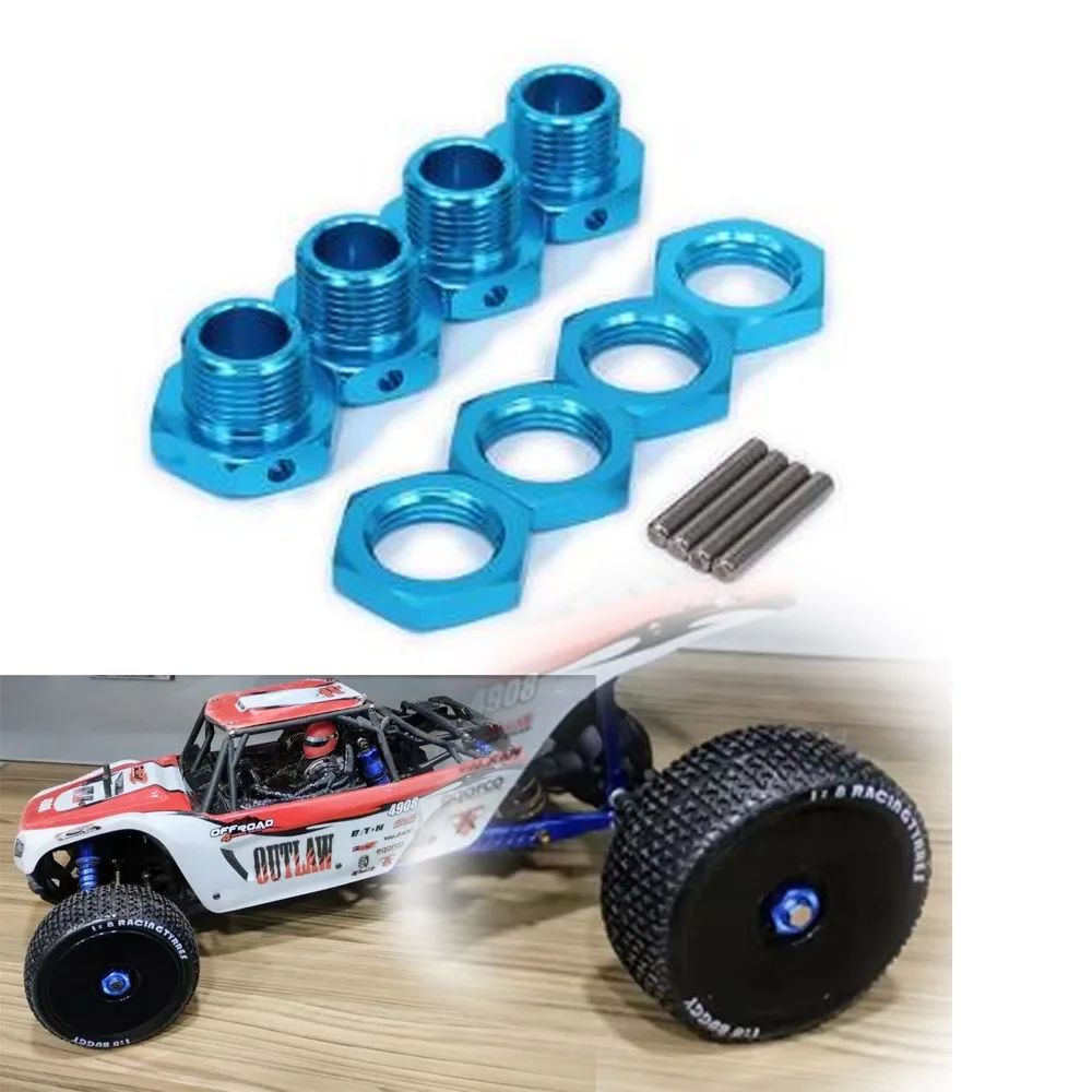 4PCS YSIDO Adattatore dadi ruota esagonali in alluminio 17mm per 1/8 1/7 ZDRacing Summit E-Revo ARRMA Buggy HSP 94762 94081 RC Car