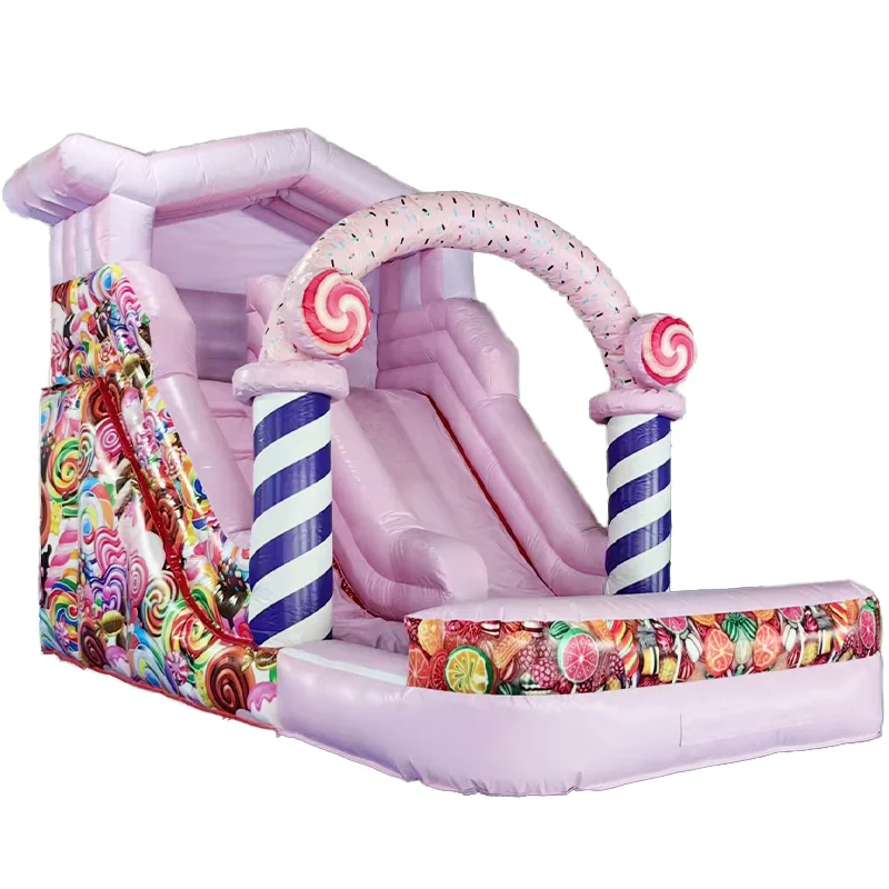 Factory Direct Sale Candy Castle Candy Inflatable Slide Candyland Bounce House