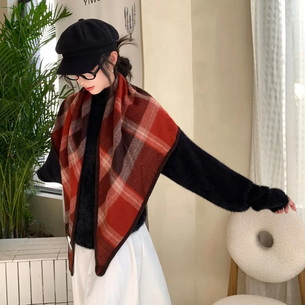 

Fashion College Style Women's Scarf Warmth Faux Cashmere Large Triangle Scarf Outerwear Autumn Winter