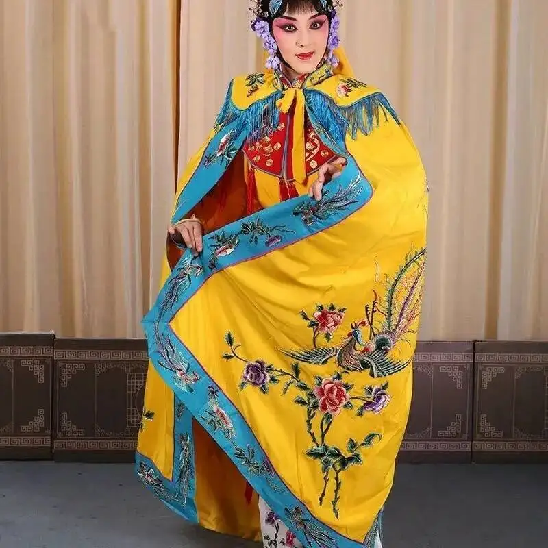 Huadan Performance Costume Scales And Armor Farewell My Concubine Peking Opera Stage Dress Yu Ji Performance Cloak